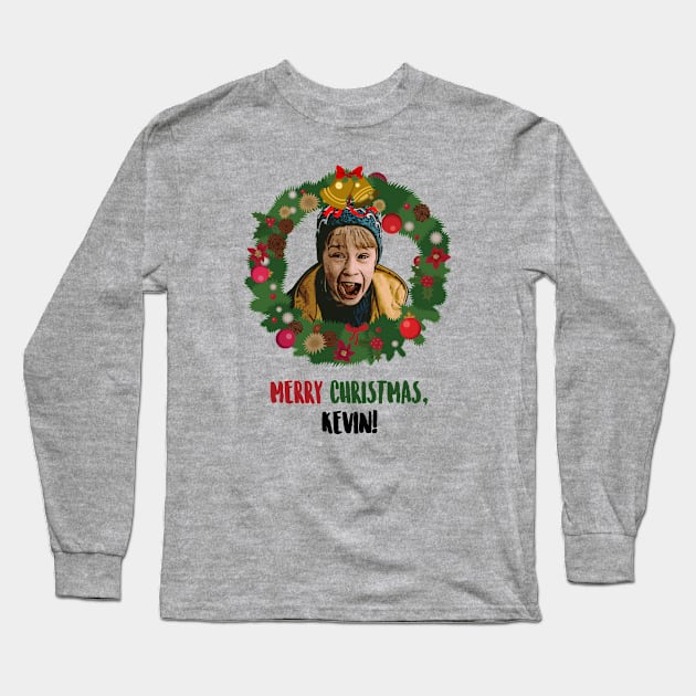 Merry Christmas, Kevin! Long Sleeve T-Shirt by atizadorgris